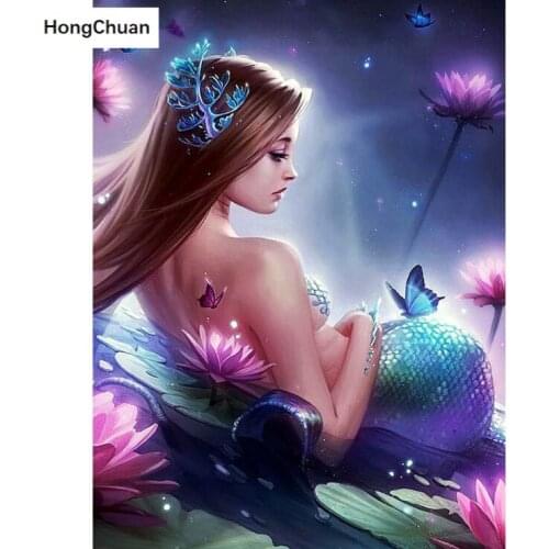 Fast delivery cartoon beauty square/round diamond embroidery mosaic DIY 5D diamond painting home decoration mural cross stitch