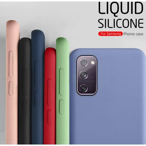 Samsun Galaxy S20 FE 5G Case Soft Candy Color Liquid Silicone Phone Back Cover For Samsung note 20 Ultra S20 Plus 20Ultra Case