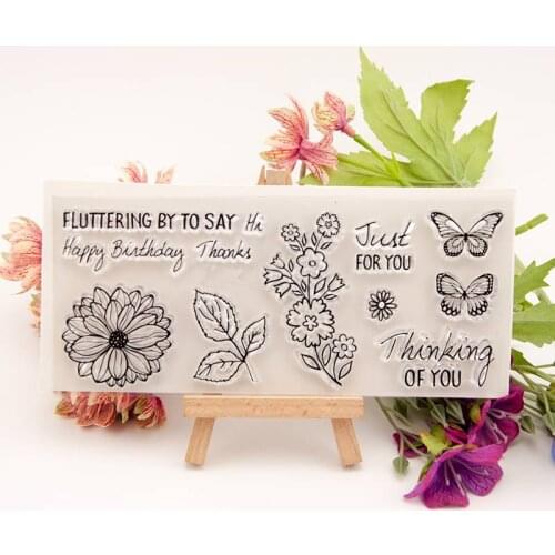 Flower Transparent Clear Silicone Stamp/Seal for DIY scrapbooking/photo album Decorative clear stamp sheets A1428