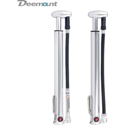 Deemount Bicycle Pump 160PSI CNC Anodized Alloy Barrel W/ Bleeder Floor Pedal External Hose Presta Schrader Valve F/V A/V