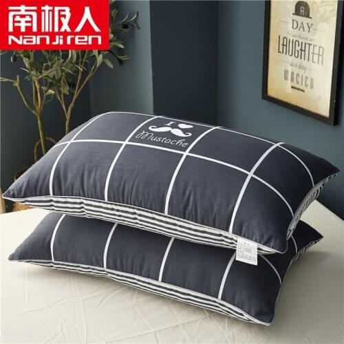 NANJIREN Home Textile Products Casual Print Water Wash Comfortable Polyester Adults Home Hotel Students Pillow