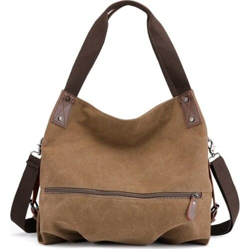 Travel Bag Crossbody Vintage Canvas Handbag Single Shoulder Bags for women 2021 Solid Messenger Bag sac a main bolsa feminina