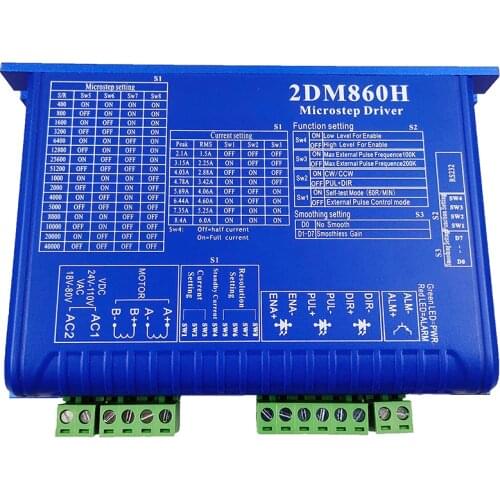 JMC 2DM860H Stepper Motor Driver Two Phase 24-110VDC/18-80VAC Current 8.4A CNC kit For engraving machine