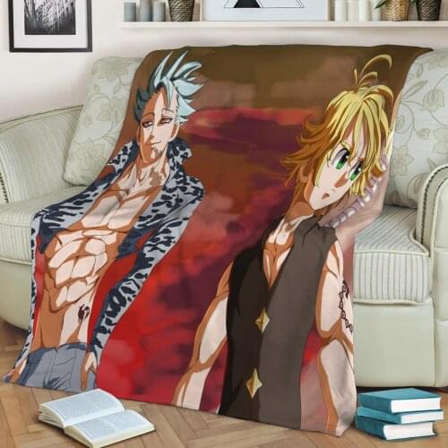 Ban Meliodas Flannel Throw Blanket 3D Printed Keep Warm Sofa Child Blanket Home Decor Textiles Dream Family Gift