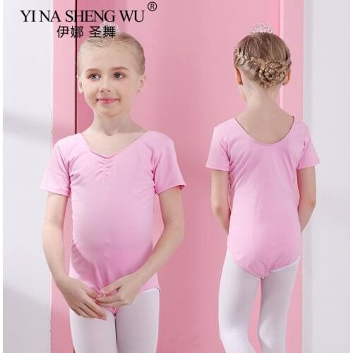 Toddler Girls Gymnastics Leotard Ballet Leotards Clothes Dance Wear Black Purple Leotards Cotton Bodysuit Dancing Open Crotch