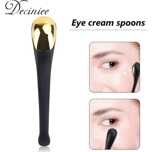 Eyes Dark Circles Massager Spoon Anti Wrinkle Eye Cream Mixing Spatula Scoop Sticks Alloy Metal Facial Mask Spatula Beauty Tools
