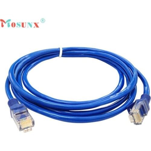 Hot-sale MOSUNX Blue Ethernet Cable Internet LAN CAT5e Network Cable for Computer Modem Router
