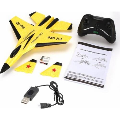 HGRC 2.4G RC Airplane Drone SU-35 Fixed Wing Plane Hand Throwing Wingspan Model Electric Outdoor Glider Dron Gifts Toys for boys