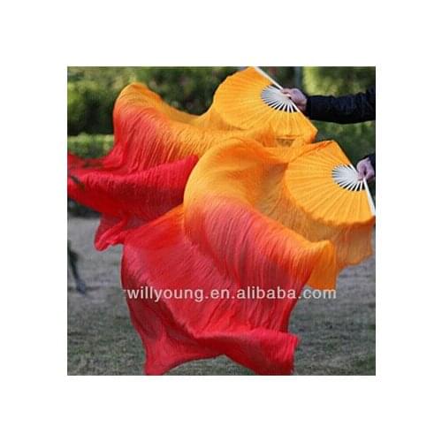 180*90cm size China real Silk Belly Dancing Fans Veils for Stage Performance or Dancing Show hot-selling