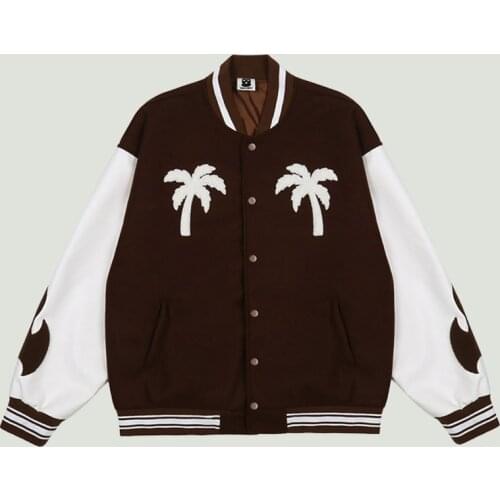 Fashion Jacket Men Casual Loose Stand-up Collar Embroidery Letters Baseball Jackets Male Japan Style Streetwear Cargo Coats Mens