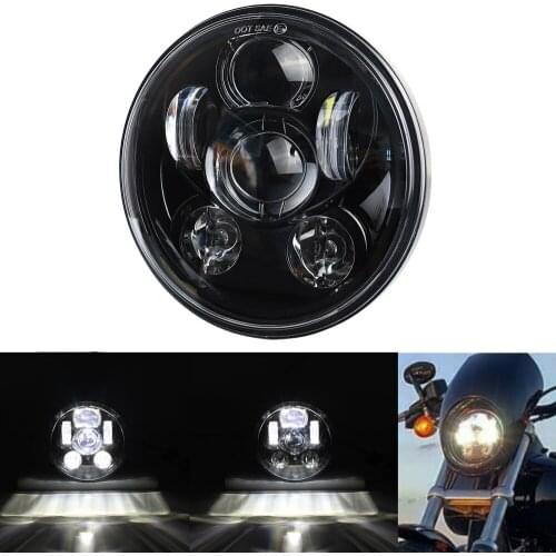 5.75" Round LED Headlight Motorcycle 5 3/4 inch Headlamp for HD Dyna Softail Sportster Wide Glide Iron 883 Street Bob
