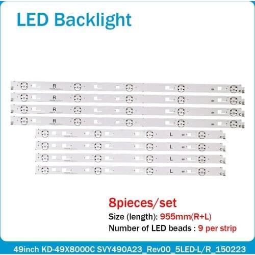 New LED backlight bar for SONY 49-inch TV KD-49XD7005 LC490EQY-SJA3 KD-49xD7005 KD-49XD7066 LC490eQY-SHm2 KD-49x8005C