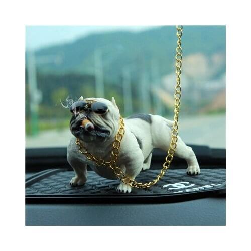 Animals have bully dog in their car Personalized creative car interior car central console Fancy car accessories christmas