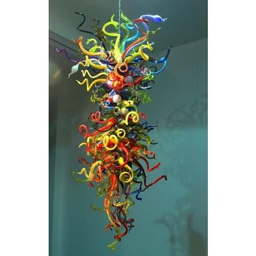 Multi Color Hand Blown Glass Pendant Light Modern Art Designed Glass Lighting for Home Decor