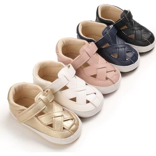 2021 Newborn Baby Boys Girls Sandals Fashion Summer Hollow Out Shoes Infant Kids First Walker Anti Slip Sandals Shoes