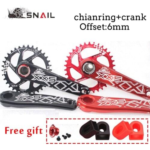 SNAIL GXP Crankset 170mm Mountain bike Crank 34/36/38/40T chainring with BB for 8/9/10/11S Chain wheel Cycling parts