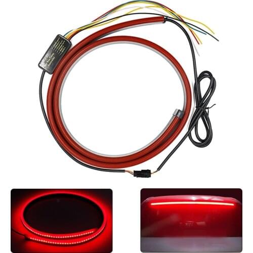 90cm 100cm Car Styling High Rear Additional Stop Lights With Turn Signal Running Light Unverisal Auto Brake Flexible LED Strips