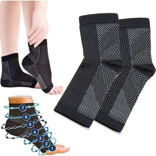 Original Quality Vita Wear Copper Infused Magnetic Foot Support Compression Sock Relieve Swell Ankle Guard Socks One Pair