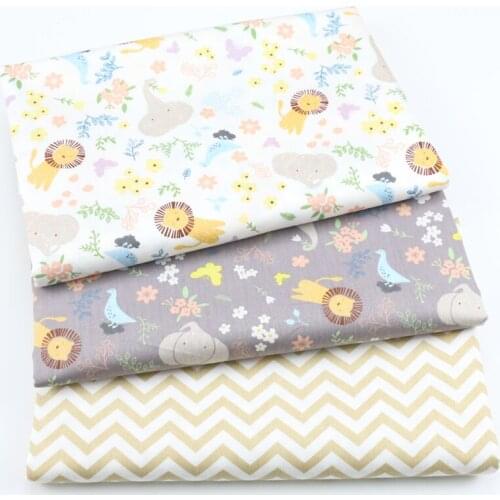 160CM*50CM Lion Elephant Cotton Fabric Patchwork baby Quilting bedding Sewing Clothing quilting Needlework crafts Material cloth