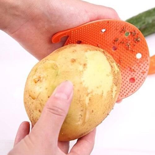 2Pcs/lot Multi-functional Vegetable Brushes Potato Scrubber Easy Cleaning Tools Kitchen Home Gadgets