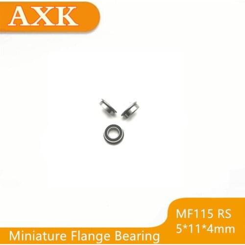 2019 Real Top Fashion Mf115-2rs Bearing 5x11x4mm ( 10 Pcs ) Abec-1 Miniature Flanged Mf115rs Ball Bearings Lf-1150ddy04