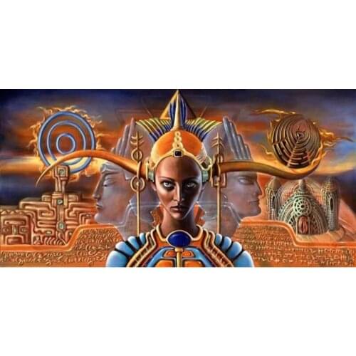 5d DIY Cleopatra, Pyramid Religion Diamond Painting Full Drill Diamond Embroidery Cross Stitch Mosaic Craft Kit Home Decor Gift