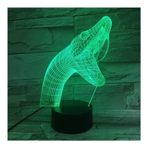 Snake 3D Acrylic Night Light USB Sleep Light Fixture 3AA Battery Power Table Lamp Bedroom Decor Kids Gift GX-611