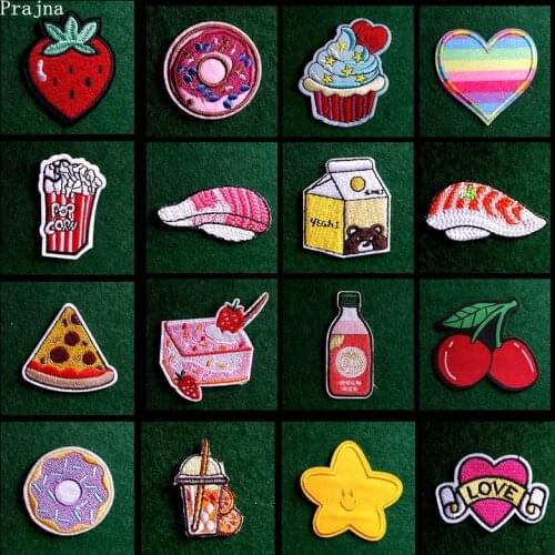 2 PCS Japanese Style Patches On Kids Clothes Applique Cute Catoon Patch Iron On Embroidered Patches For Clothing Stickers Badges