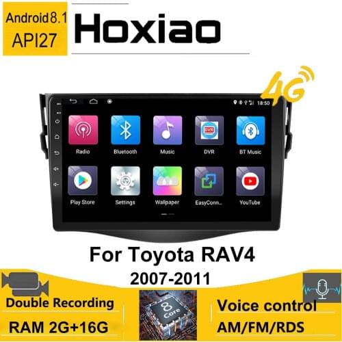 9'' Car Radio Player 2 DIN Android 8.1 Toyota Rav4 RAV 4 2007 2008 2009 2010 2011 4G Stereo AM WIFI HD GPS Navigation Autoradio