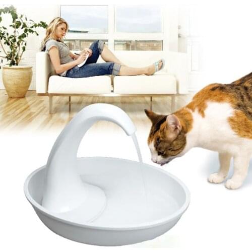 Automatic Swan Shaped Pet Cat Dog Water Dispenser Feeding Water Flowing Fountain Cat Drinking Bowl Electric Water Dispenser