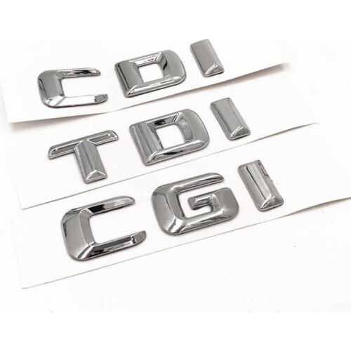 Car decorative Decal sticker 3d emblem logo badge fit for mercedes cgi-tdi-cdi to choice