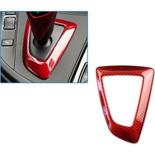 RHD LHD Real Carbon Fiber For BMW F20 F21 F22 F23 F30 F34 F35 F33 F36 Car Gear Shift Frame Trim Right Left Hand Drive Red