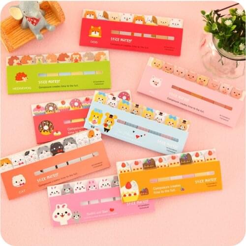 4pcs Cute Cat Memo Pad Cartoon Animal Family Kitties Design Stick Marker Post Stickers Planner Office School Supplies F881