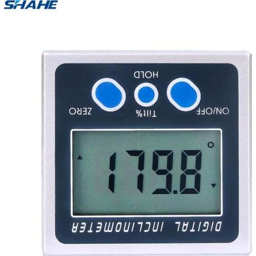 Shahe 2*180 Mini Digital Inclinometer Eelectronic Protractor Bevel Box magnetic base Angle Meter Angle Measurement