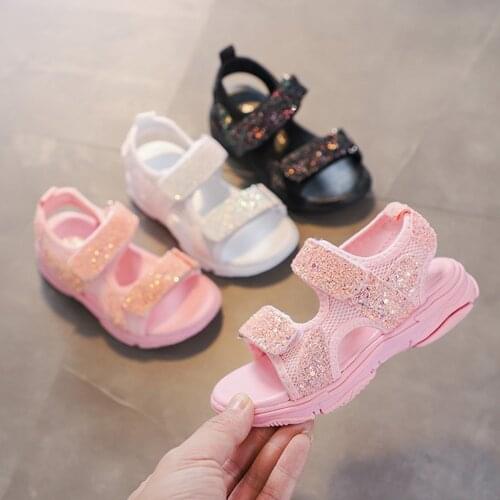 Children Baby Girls Boys Girls Mesh Bling Sequins Sport Sneakers Sandals Shoes fashion summer baby sandals girls dropshipping