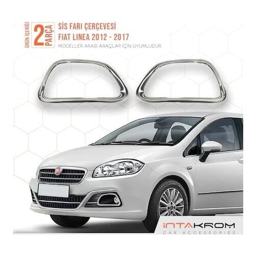 Fiat Linea Chrome Fog light Frame 2 Piece 2012-2017