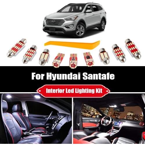 For Hyundai Santafe Santa Fe SM CM DM ix45 2001-2020 Canbus Vehicle LED Interior Light kit License Plate Lamp Bulbs Accessories