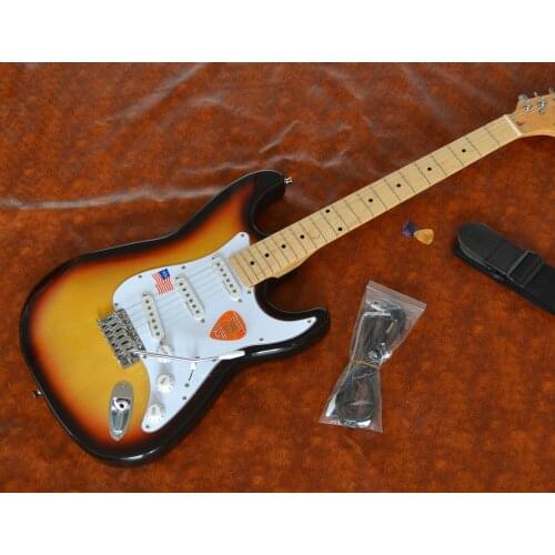 Classic style from stock, customized version of 6-string electric guitar, sunfall body, chrome plated hardware, free delivery