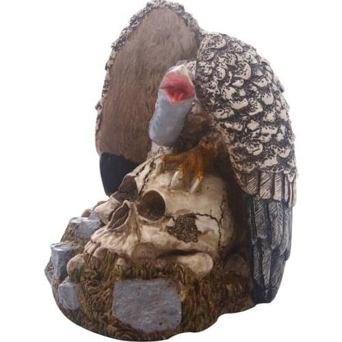 Halloween Bird Skull Resin Skeleton Storage Hook Wall Mount Desk Ornament For Home Party Halloween Decor Accessories