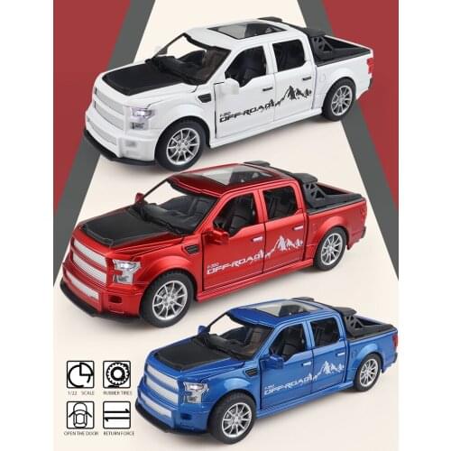 Ford F350 Raptor Pickup Truck Collection Model Car Toys For Children 1:22 Alloy Car Simulation Exquisite Diecasts Toy Vehicles