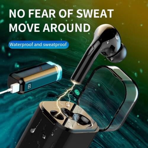 TWS Bluetooth 5.0 Earphones Charging Box Wireless Headphones 9D Stereo Sports Waterproof Gaming Earbuds Headsets With Dual Mic