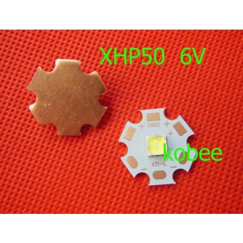 2016 NEW Cree XLamp XHP50 20W 6V LED Emitter 2546lm@19W Cool White LED J2 1A Chip Light with 20mm Cooper PCB