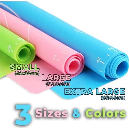 Extra Large Silicone Kneading Dough Mat Cookie Pastry Baking Pads Kitchen Table Mat Non-Stick Paste Flour Table Sheet Bakeware