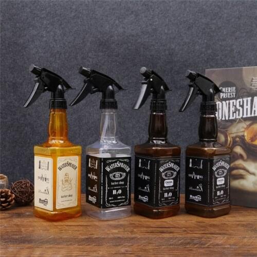 400ML/600ML Hairdressing Spray Bottle Salon Barber Hair Tools Water Sprayer Retro Whiskey Oil Head Watering Can