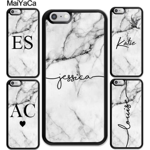 PERSONALISED GREY MARBLE INITIALS NAME CUSTOM Case For iphone 12 Pro mini 11 Pro Max X XR XS MAX SE 2020 6S 7 8 Plus 5S Cover