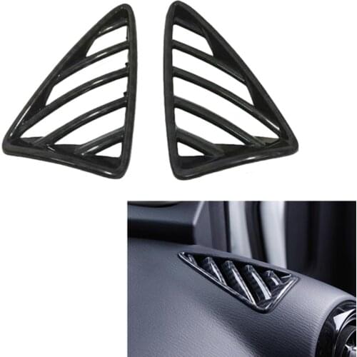Carbon Fiber Look Upper Air Vent Outlet Cover Trim For Mazda CX-3 CX3 2017 2018