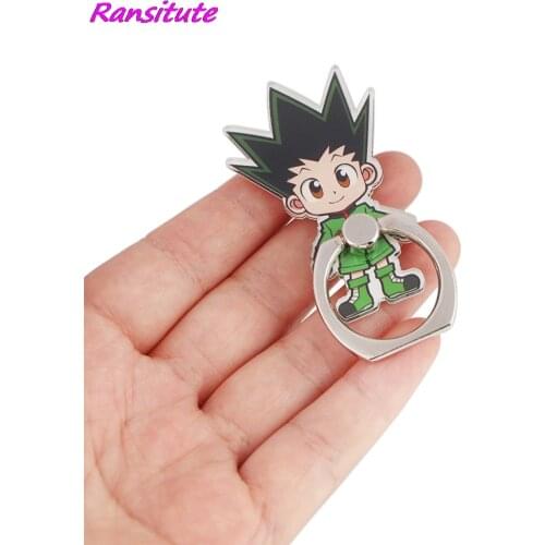 R1658 Anime Boy Hunter Universal Fashion Mobile Phone Ring Stand Anti-drop Ring Buckle Lazy Bracket Phone Accessories Fan Gifts
