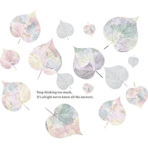 Self-adhesive Fantasy Leaves Wall Stickers for Living room Bedroom TV Sofa Background Removable DIY Wall Decals Home Decor