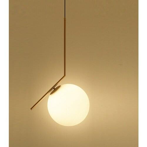 Modern Glass Ball Pendant Lights For Home Dining Room Living Bedroom Hang Lamp Restaurant Decor Fixtures Lighting AC85-240V