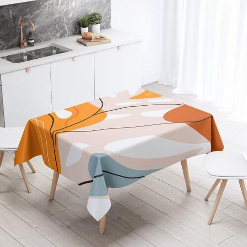 Waterproof Tablecloth for Table Cloth Nordic Art Party Kitchen Decoration Cover Rectangular Anti-stain Oilcloth Decor Dining